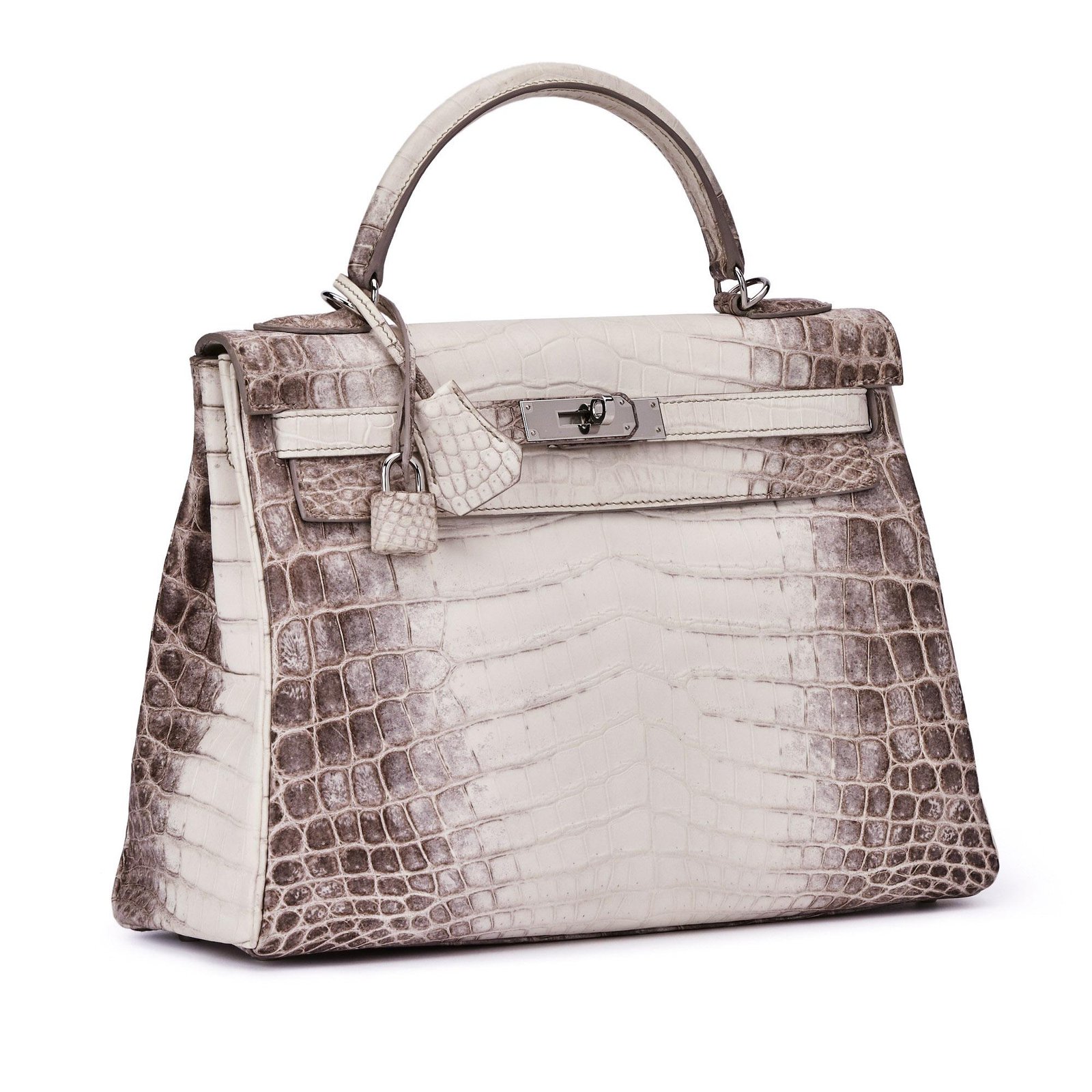 Matte White Himalaya Niloticus Crocodile Retourne Kelly 32 Palladium Hardware, 2014